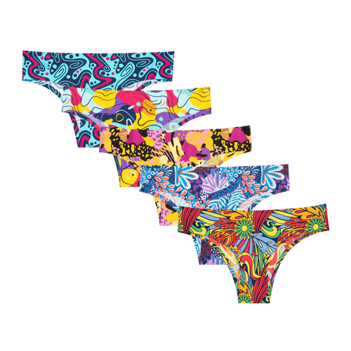 VIP Cheeks Bundle - Ladies Seamless Brazilian Briefs 5 Pack