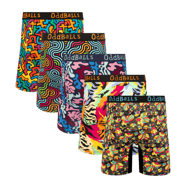 VIP Cheeks Bundle - Mens Bamboo Boxer Shorts 5 Pack back