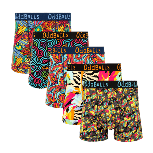 VIP Cheeks Bundle - Mens Cotton Boxer Shorts 5 Pack