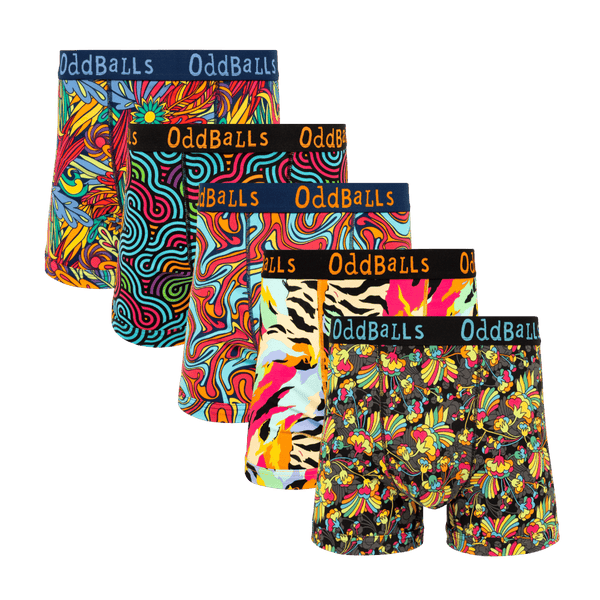 VIP Cheeks - Mens Cotton Boxer Shorts 5 Pack front