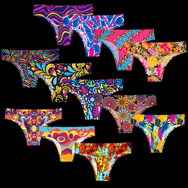 Vibrant Vibes Bundle - Ladies Seamless Brazilian Briefs 12 Pack Bundle