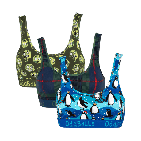Waddle All the Way Bundle - Ladies Bralette 3 Pack front