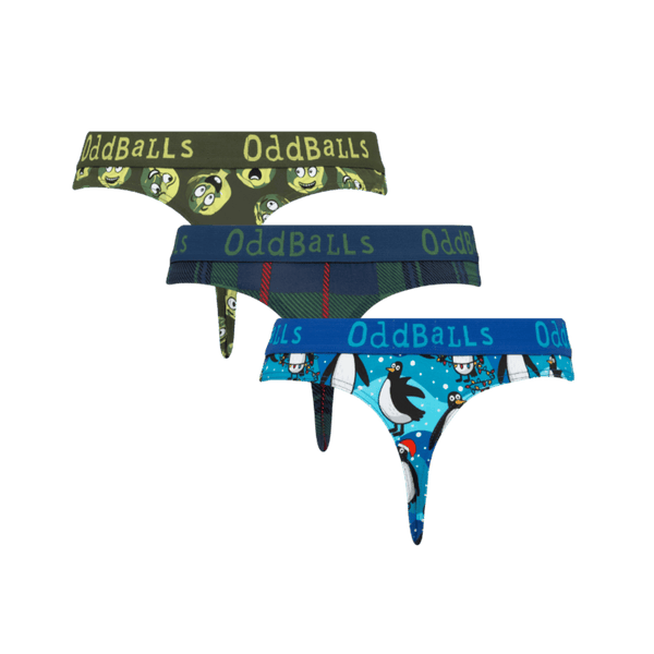 Waddle All the Way Bundle - Ladies Cotton Thong 3 Pack back