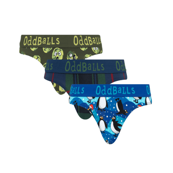 Waddle All the Way Bundle - Ladies Cotton Thong 3 Pack front
