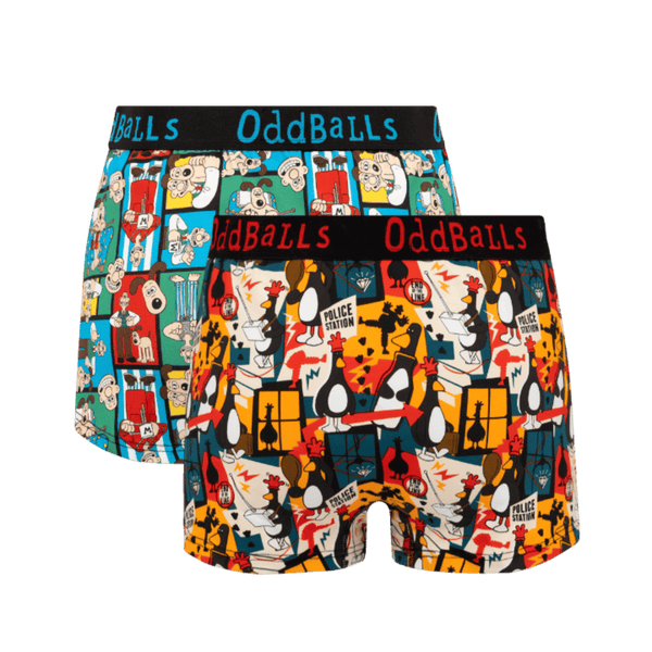 Wallace & Gromit Bundle - Ladies Cotton Boxer Shorts 2 Pack back