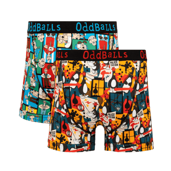 Wallace & Gromit Bundle - Mens Cotton Boxer Shorts 2 Pack back