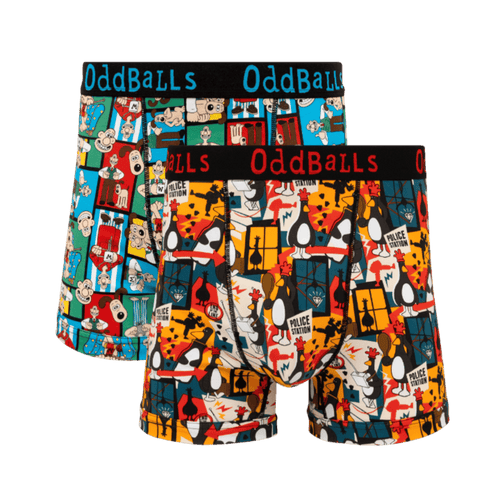 Wallace & Gromit Bundle - Mens Cotton Boxer Shorts 2 Pack