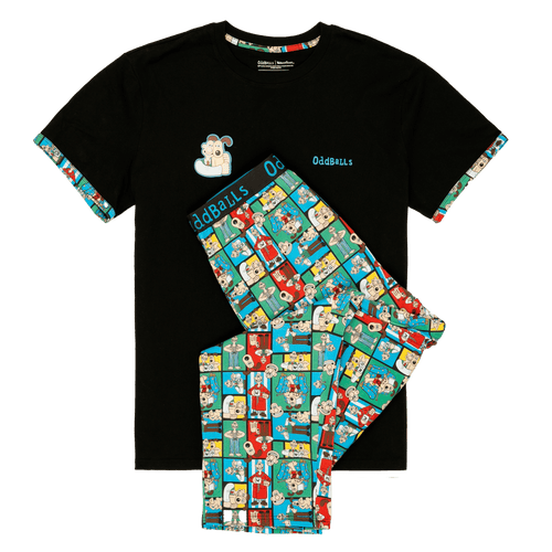 Wallace & Gromit - Men's Long Pyjamas Set (T-Shirt & Trousers)