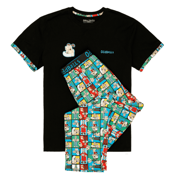 Wallace & Gromit - Men's Long Pyjamas Set (T-Shirt & Trousers)