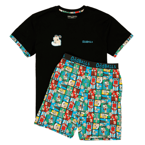 Wallace & Gromit - Men's Short Pyjamas Set (T-Shirt & Shorts)