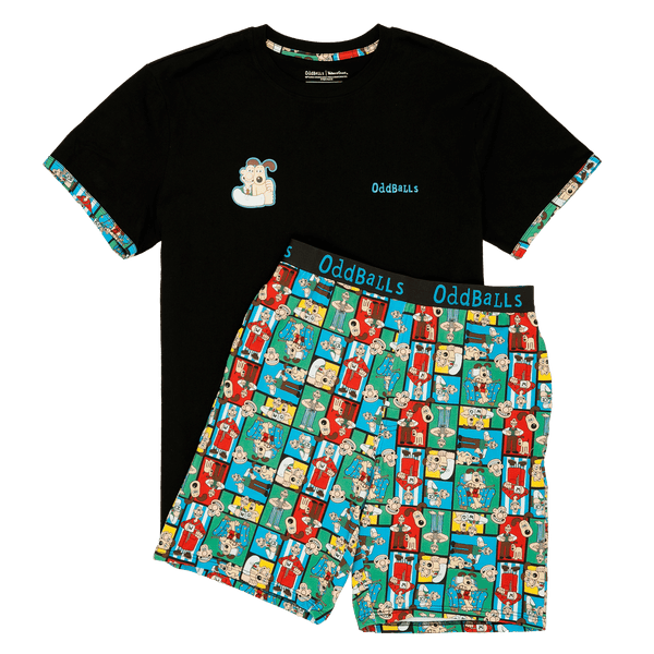 Wallace & Gromit - Men's Short Pyjamas Set (T-Shirt & Shorts)