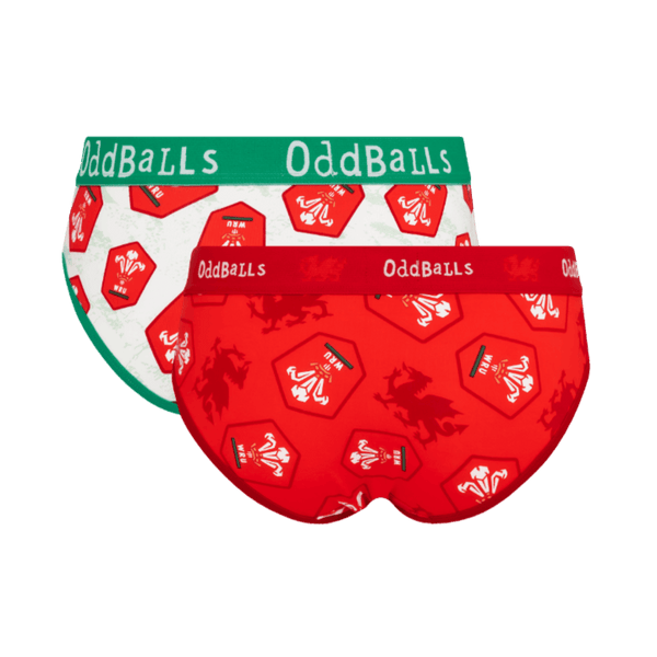 Welsh Rugby Union 26 Bundle - Ladies Cotton Briefs 2 Pack back