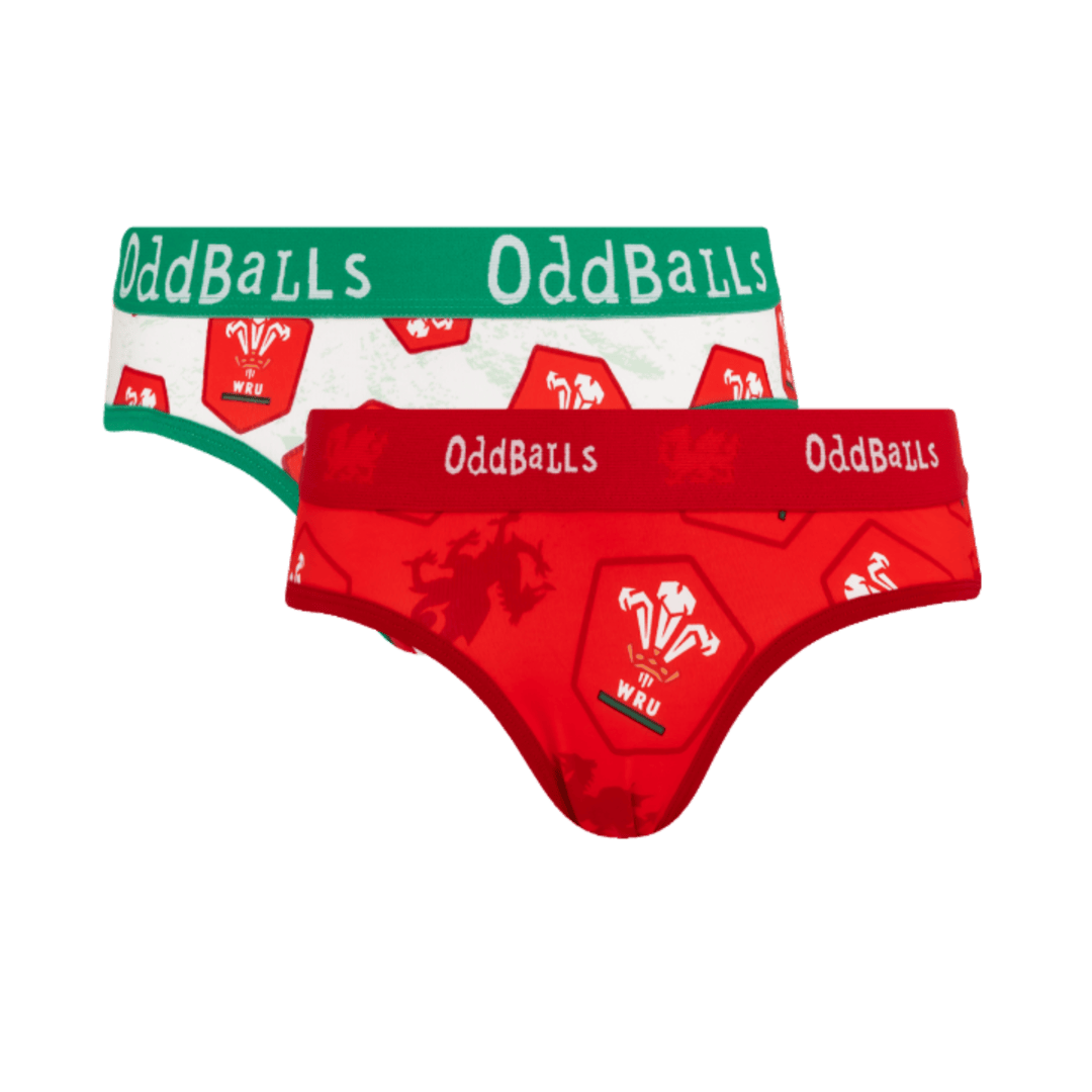 Welsh Rugby Union 26 Bundle - Ladies Cotton Briefs 2 Pack front