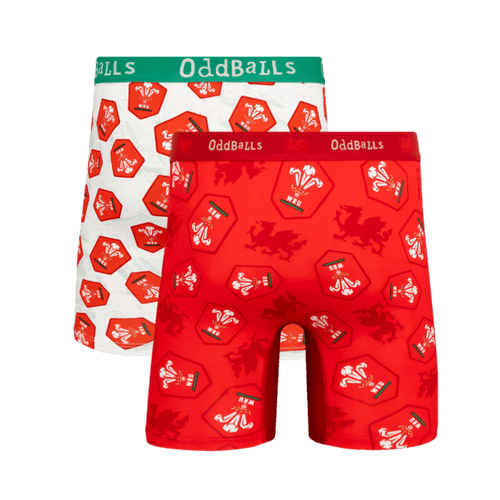 Welsh Rugby Union 26 Bundle - Mens Bamboo Boxer Shorts 2 Pack