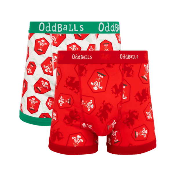 Welsh Rugby Union 26 Bundle - Mens Boxer Shorts 2 Pack front