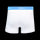 White & Blue - Mens Cotton Boxer Shorts