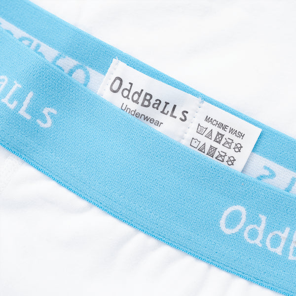 White & Blue - Mens Cotton Boxer Shorts