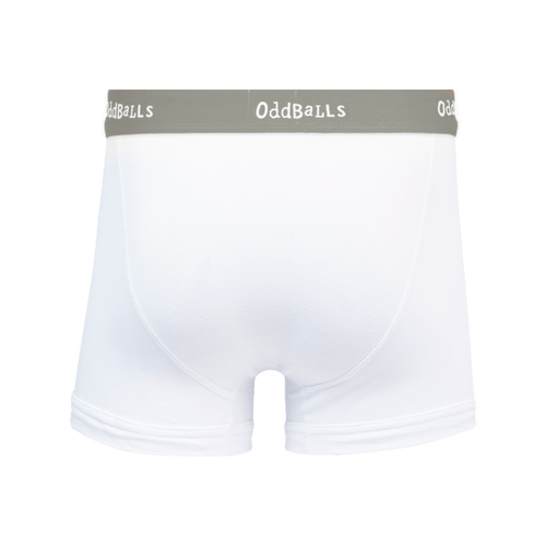 White & Grey - Mens Cotton Boxer Shorts