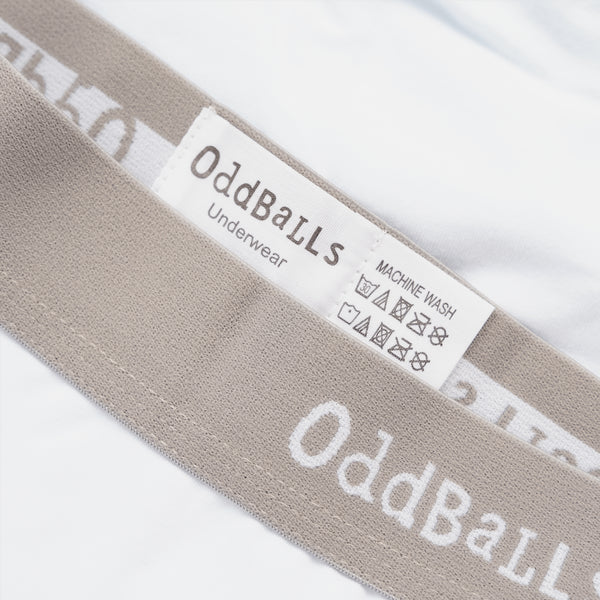 White & Grey - Mens Cotton Boxer Shorts