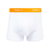 White & Tangerine - Mens Cotton Boxer Shorts