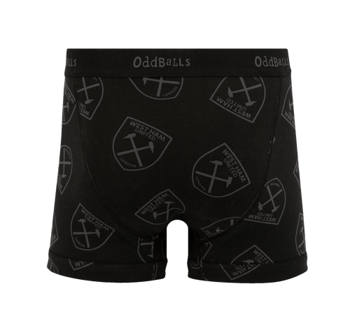 West Ham United Black - Mens Boxer Shorts