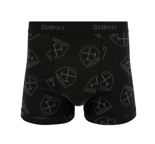 West Ham United Black - Mens Boxer Shorts