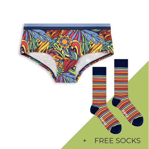 Girlies Girls Knickers Subscription - 12 Month Prepaid (Free Socks + Free Delivery!)
