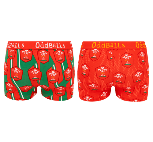 Welsh Rugby Union Bundle - Ladies Boxer Shorts 2 Pack Bundle