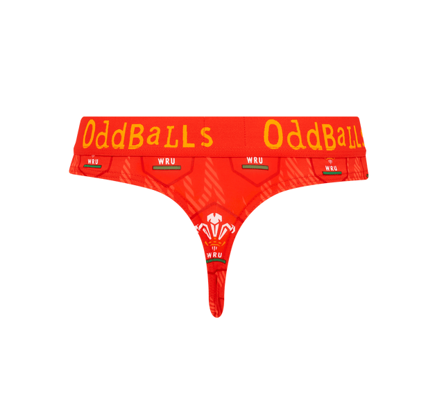Welsh Rugby Union Flames - Ladies Thong