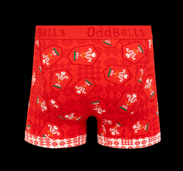 Welsh Rugby Union 25 Bundle - Mens Boxer Shorts 2 Pack