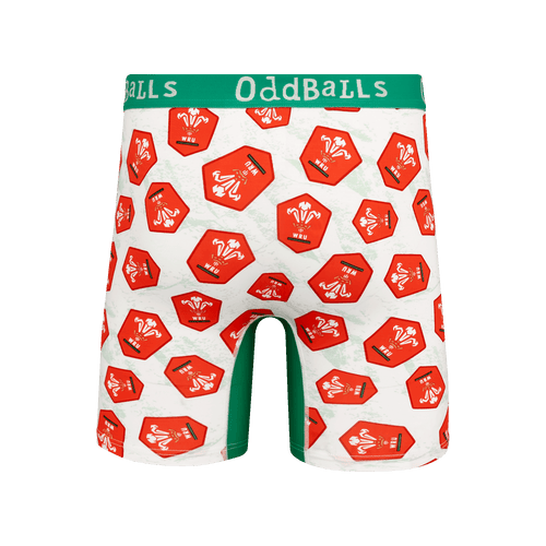 Welsh Rugby Union Away 26 - Mens Bamboo Boxer Shorts