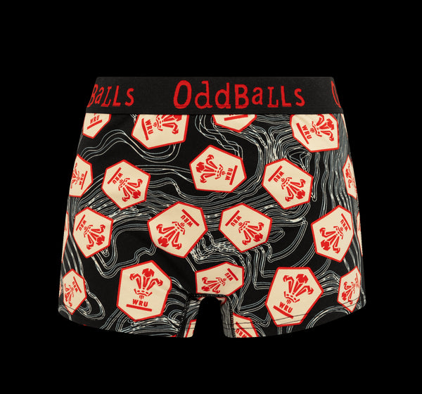 Welsh Rugby Union 25 Bundle - Ladies Boxer Shorts 2 Pack Bundle