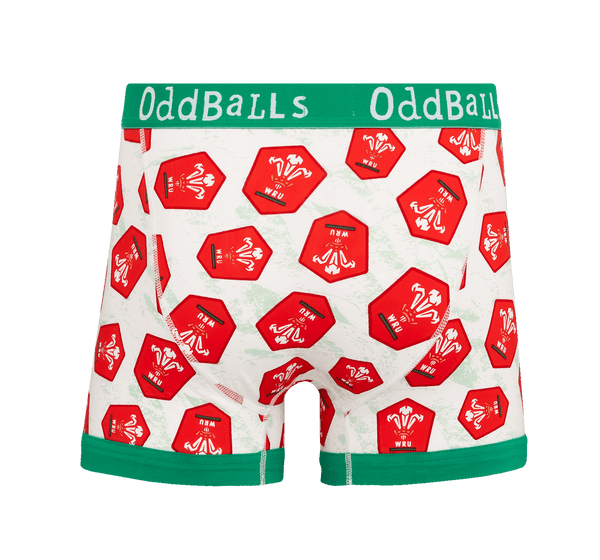 Welsh Rugby Union Away 26 - Mens Cotton Boxer Shorts