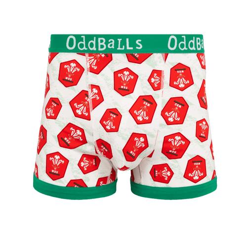 Welsh Rugby Union Away 26 - Mens Cotton Boxer Shorts