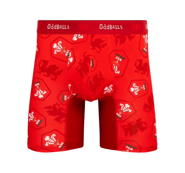 Welsh Rugby Union Home 26 - Mens Bamboo Boxer Shorts
