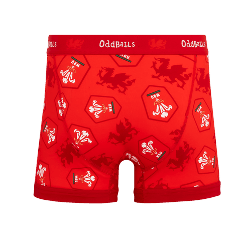 Welsh Rugby Union Home 26 - Mens Cotton Boxer Shorts