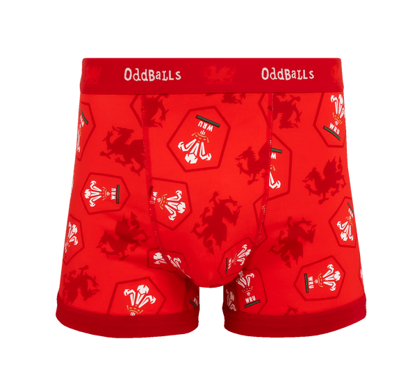 Welsh Rugby Union Home 26 - Mens Cotton Boxer Shorts