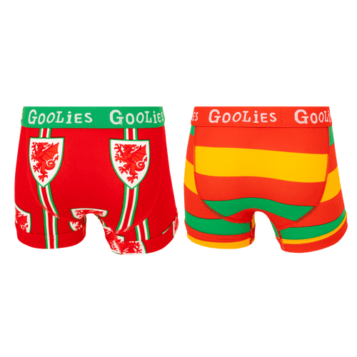 FA Wales Bundle - Kids Boxer Shorts 2 Pack Bundle