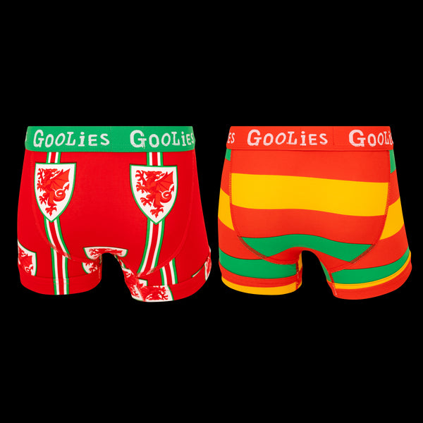 FA Wales Bundle - Kids Boxer Shorts 2 Pack Bundle