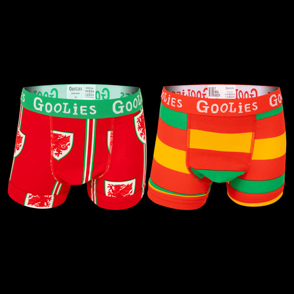 FA Wales Bundle - Kids Boxer Shorts 2 Pack Bundle