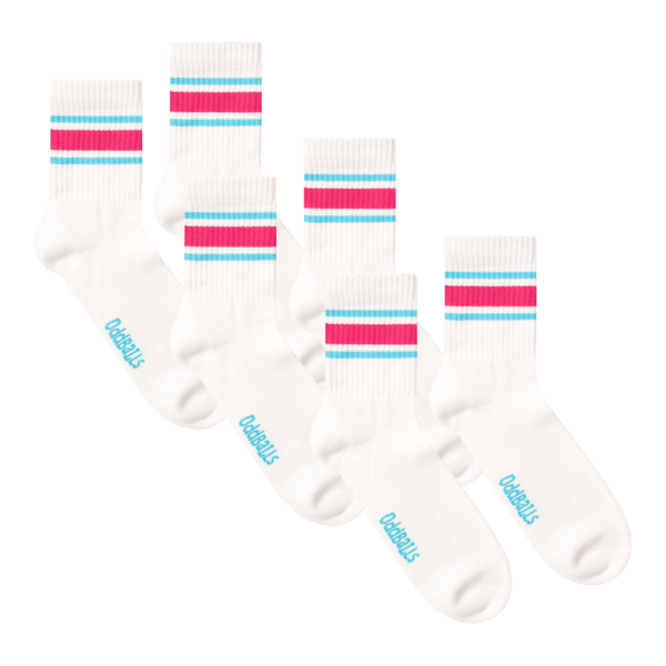 White Stripe Bundle - 3 Pack Quarter Socks Bundle