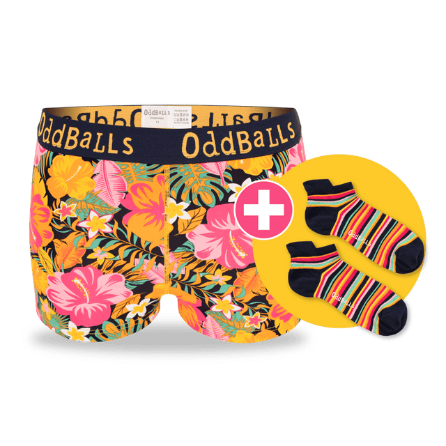 12 Month Pre-Paid: Ladies Boxer Shorts & Free Socks - Monthly Subscription [G2]