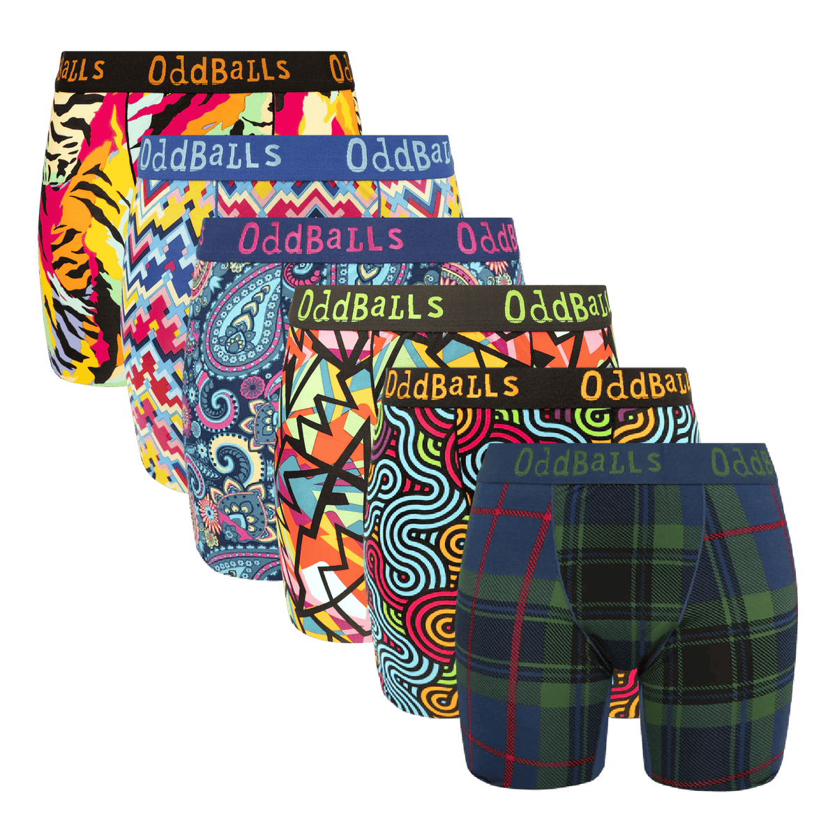 Pattern Party Bundle - Ladies Bamboo Boxer Shorts 6 Pack