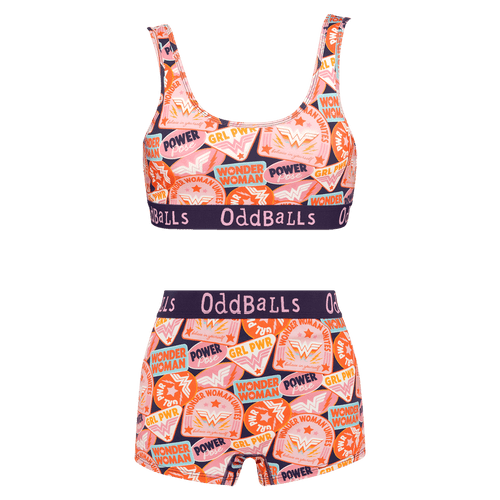 Wonder Woman Bundle - Womens Bralette & Boxers Matching Set