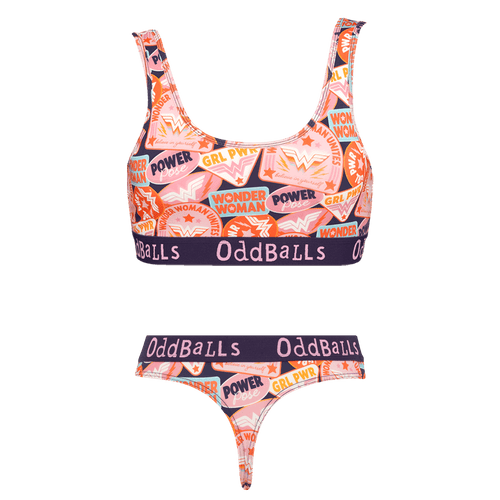 Wonder Woman Bundle - Womens Barlette & Thong Matching Set