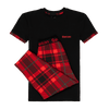 Christmas Tartan - Kids Long Pyjamas Set (T-Shirt & Trousers)