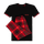 Christmas Tartan - Kids Long Pyjamas Set (T-Shirt & Trousers)