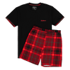 Christmas Tartan - Men's Short Pyjamas Set (T-Shirt & Shorts)