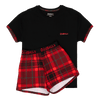 Christmas Tartan - Women's Short Pyjamas Set (T-Shirt & Shorts)