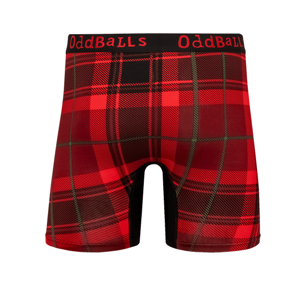 Christmas Tartan - Mens Bamboo Boxer Shorts